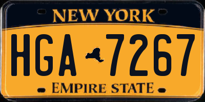 NY license plate HGA7267