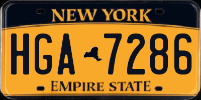 NY license plate HGA7286