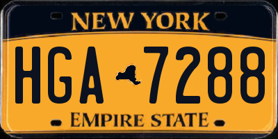 NY license plate HGA7288