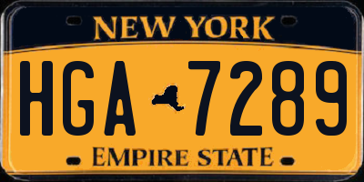 NY license plate HGA7289