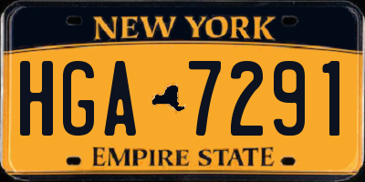 NY license plate HGA7291