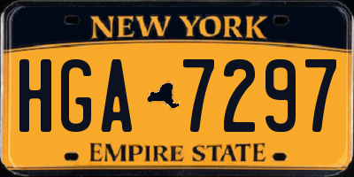 NY license plate HGA7297