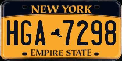 NY license plate HGA7298