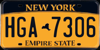 NY license plate HGA7306