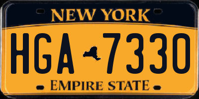 NY license plate HGA7330