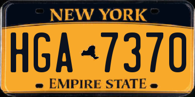 NY license plate HGA7370