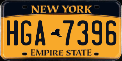 NY license plate HGA7396