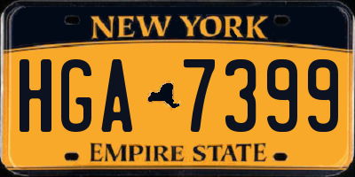 NY license plate HGA7399