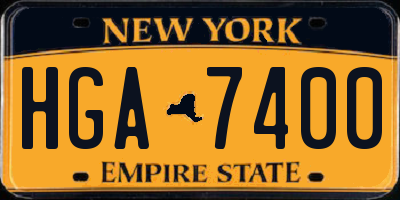 NY license plate HGA7400