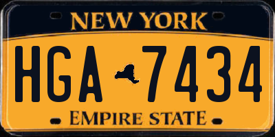 NY license plate HGA7434