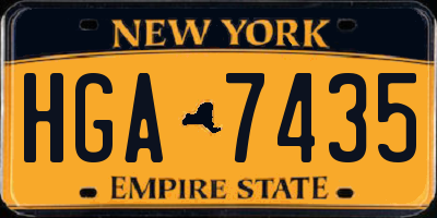 NY license plate HGA7435