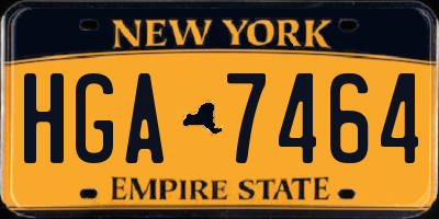 NY license plate HGA7464