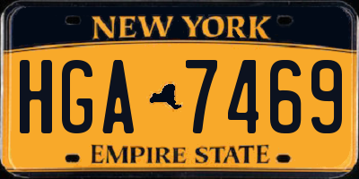 NY license plate HGA7469