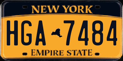 NY license plate HGA7484