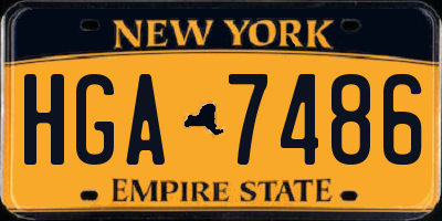 NY license plate HGA7486