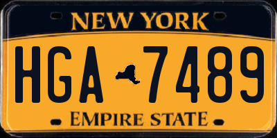 NY license plate HGA7489