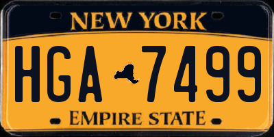 NY license plate HGA7499
