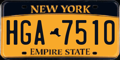 NY license plate HGA7510