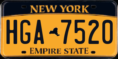NY license plate HGA7520