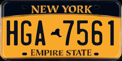 NY license plate HGA7561