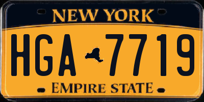 NY license plate HGA7719