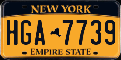 NY license plate HGA7739