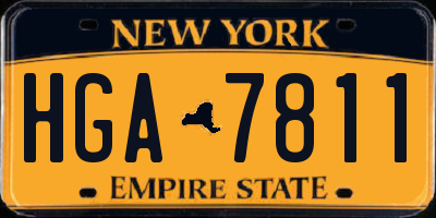 NY license plate HGA7811