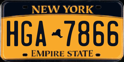 NY license plate HGA7866