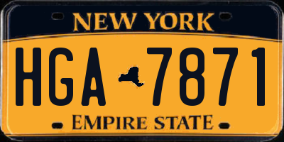 NY license plate HGA7871