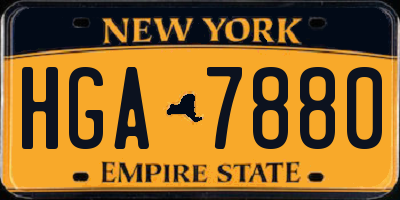NY license plate HGA7880