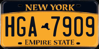 NY license plate HGA7909