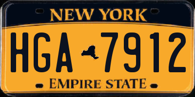 NY license plate HGA7912