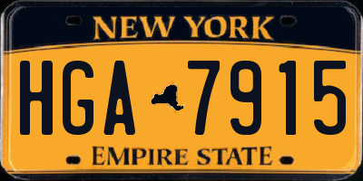NY license plate HGA7915