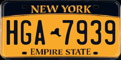 NY license plate HGA7939