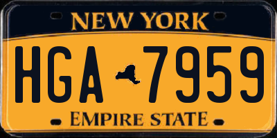 NY license plate HGA7959