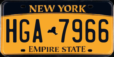 NY license plate HGA7966