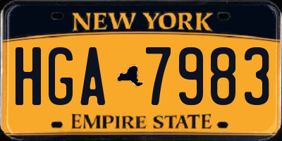 NY license plate HGA7983