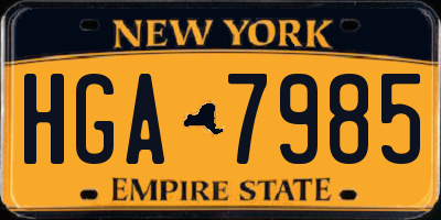 NY license plate HGA7985