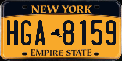 NY license plate HGA8159