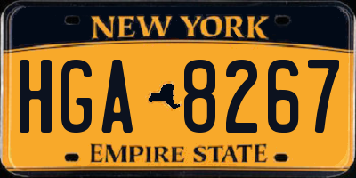 NY license plate HGA8267