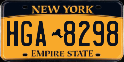 NY license plate HGA8298