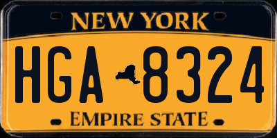 NY license plate HGA8324