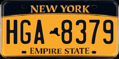 NY license plate HGA8379