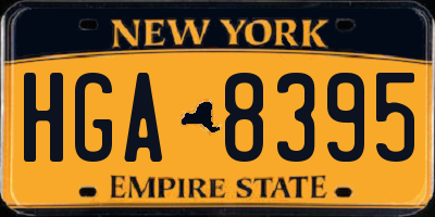 NY license plate HGA8395