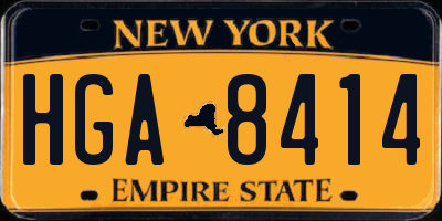 NY license plate HGA8414