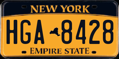 NY license plate HGA8428