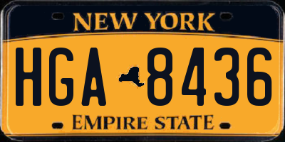 NY license plate HGA8436