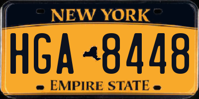 NY license plate HGA8448