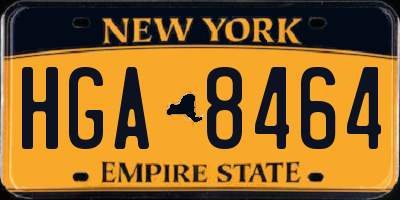 NY license plate HGA8464