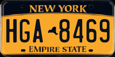 NY license plate HGA8469
